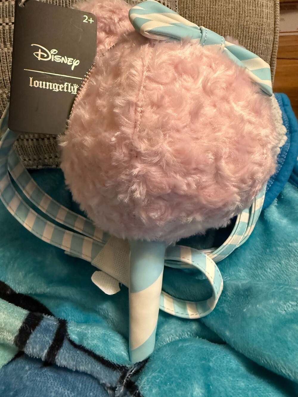 Loungefly Disney Minnie Mouse Figural Cotton Candy Crossbody Bag